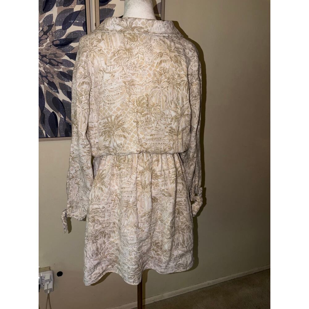 LILLY PULITZER Abralynn 100% Linen Shirtdress Sand Bar Palm Beach Paradise 12 - Picture 10 of 15